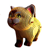Картонный 3D-конструктор Три котика + глазки QBRIX 20087 1
